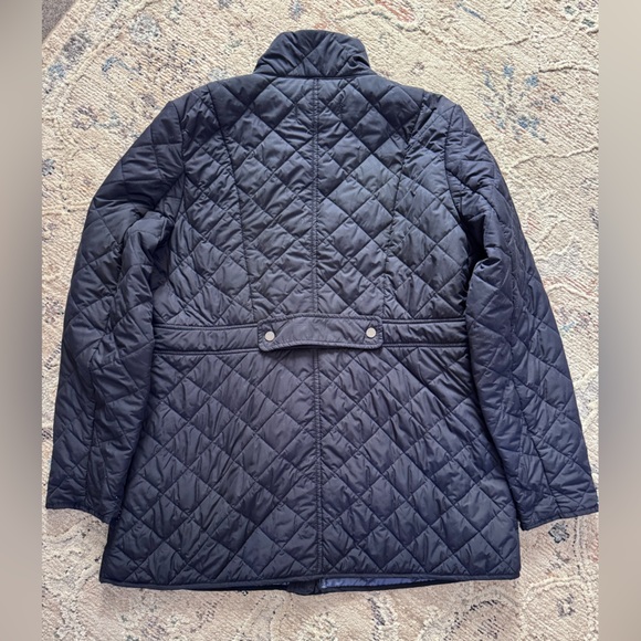 Navy Quilted Jacket Mid Length XL - Picture 2 of 9